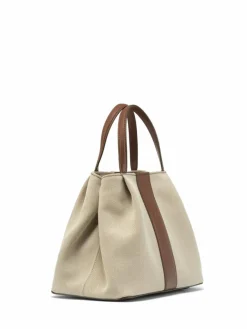 Maison Faret Sacs|Sac en Toile Pin Beige - 20,5x26,5x15,5 cm