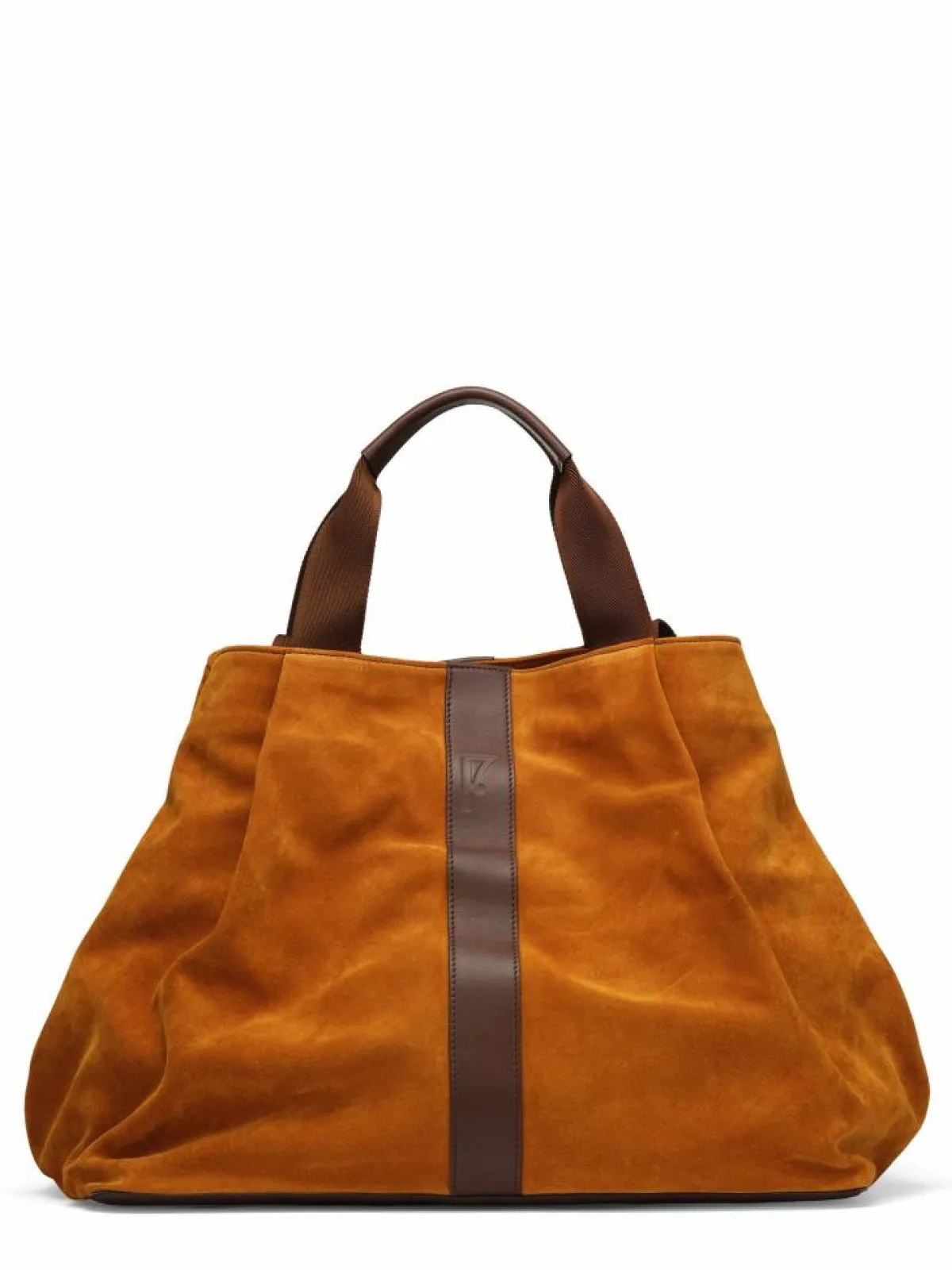 Maison Faret Sacs|Sac en Velours de Cuir Pinasse Marron - 65x34x26 cm