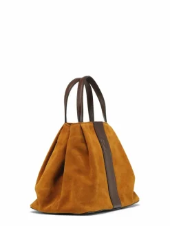 Maison Faret Sacs|Sac en Velours de Cuir Pin Calendula - 20,5x26,5x15,5 cm