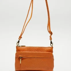 Mila Louise Sacs|Sac pochette en Cuir Inde orange clair - 22x15x2 cm