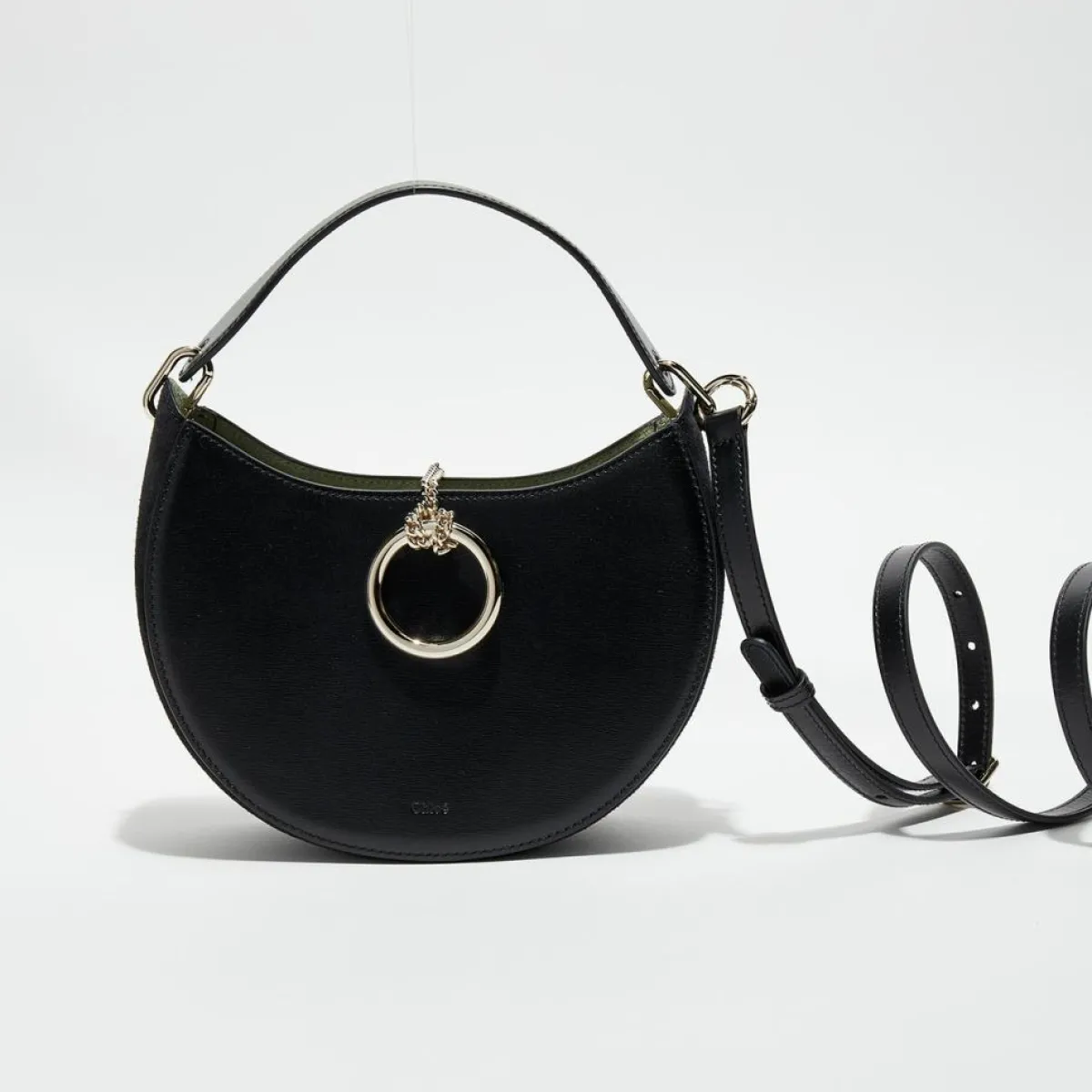 Chloé Sacs|Sac porté épaule en Cuir Arlène noir - 25x20x9 cm