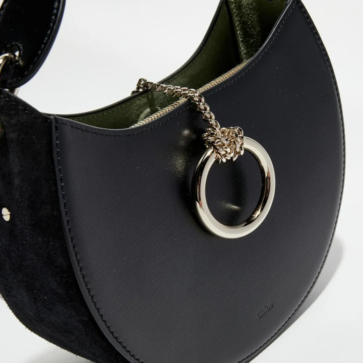 Chloé Sacs|Sac porté épaule en Cuir Arlène noir - 25x20x9 cm