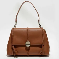 Chloé Sacs|Sac porté épaule en Cuir Pénélope caramel - 35x24x13 cm