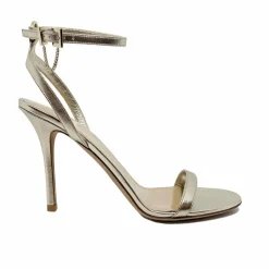 Valentino Garavani Sandales Plates|Sandales à talons en cuir dorées