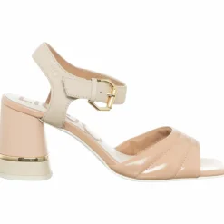 Liu-Jo Sandales À Talons|Sandales en Cuir Menton beige/rose -Talon 6 cm