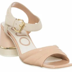 Liu-Jo Sandales À Talons|Sandales en Cuir Menton beige/rose -Talon 6 cm