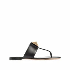 Valentino Garavani Sandales Plates|Sandales One Stud noires