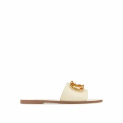 Valentino Garavani Sandales Plates|Sandales plates en cuir blanches