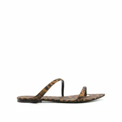 Saint Laurent Sandales Plates|Sandales plates Tanger marron