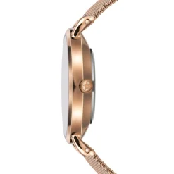 Amelia Parker Montres|Set Montre Femme 2 Bracelets Petite Classique en Acier & Cuir rose doré/noir
