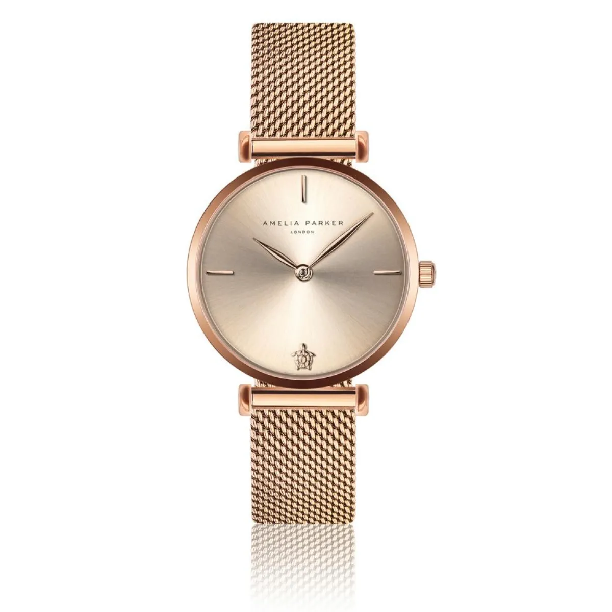 Amelia Parker Montres|Set Montre Femme 2 Bracelets Gold Shore en Acier & Cuir rose doré/blanc