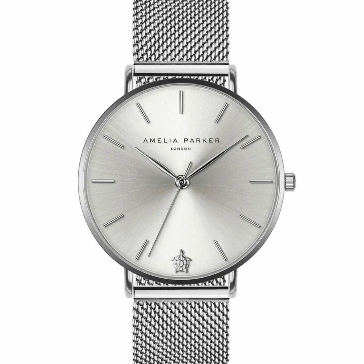 Amelia Parker Montres|Set Montre Femme 2 Bracelets Capsule en Acier & Cuir argenté/blanc