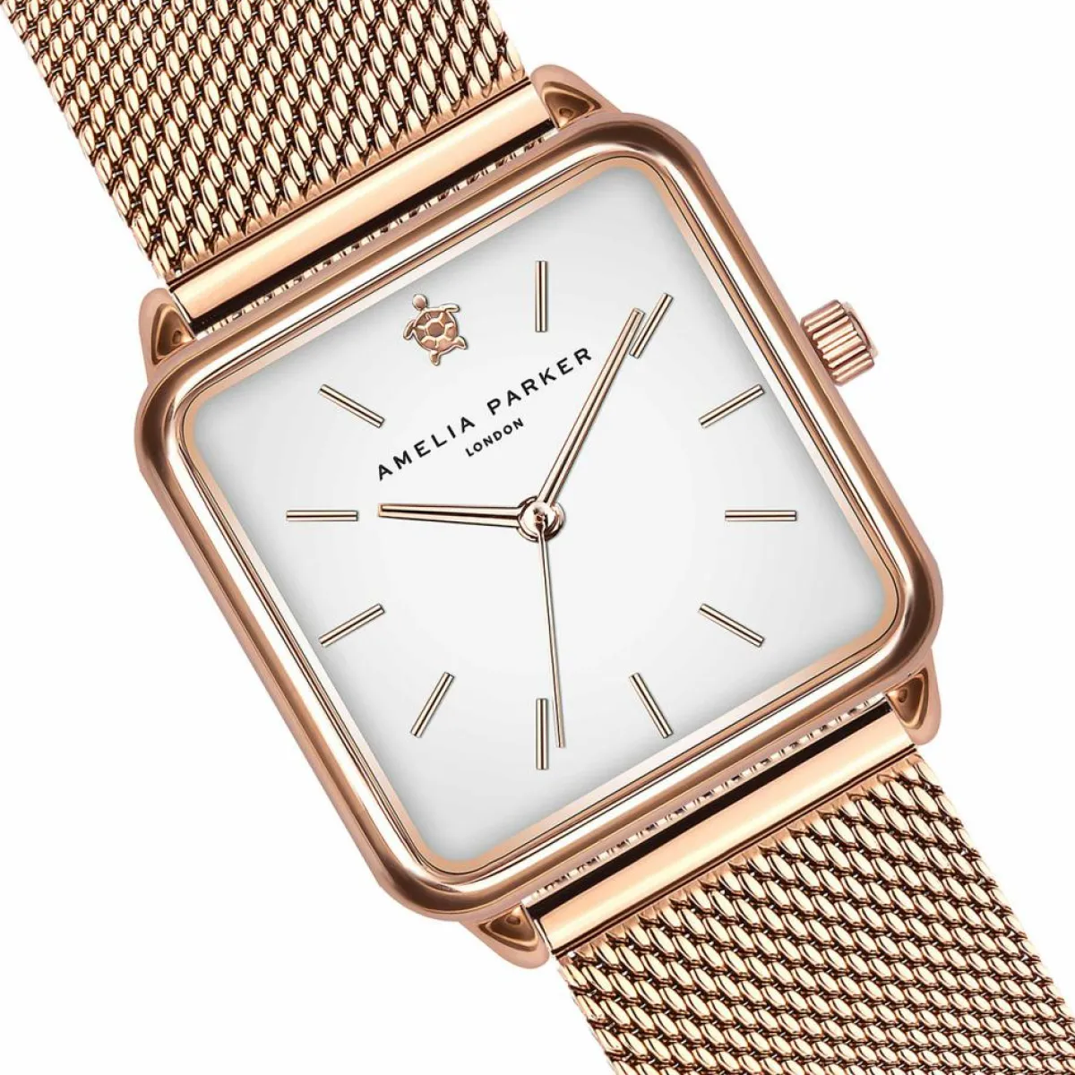 Amelia Parker Montres|Set Montre Femme & Bracelet Bay en Acier rose doré