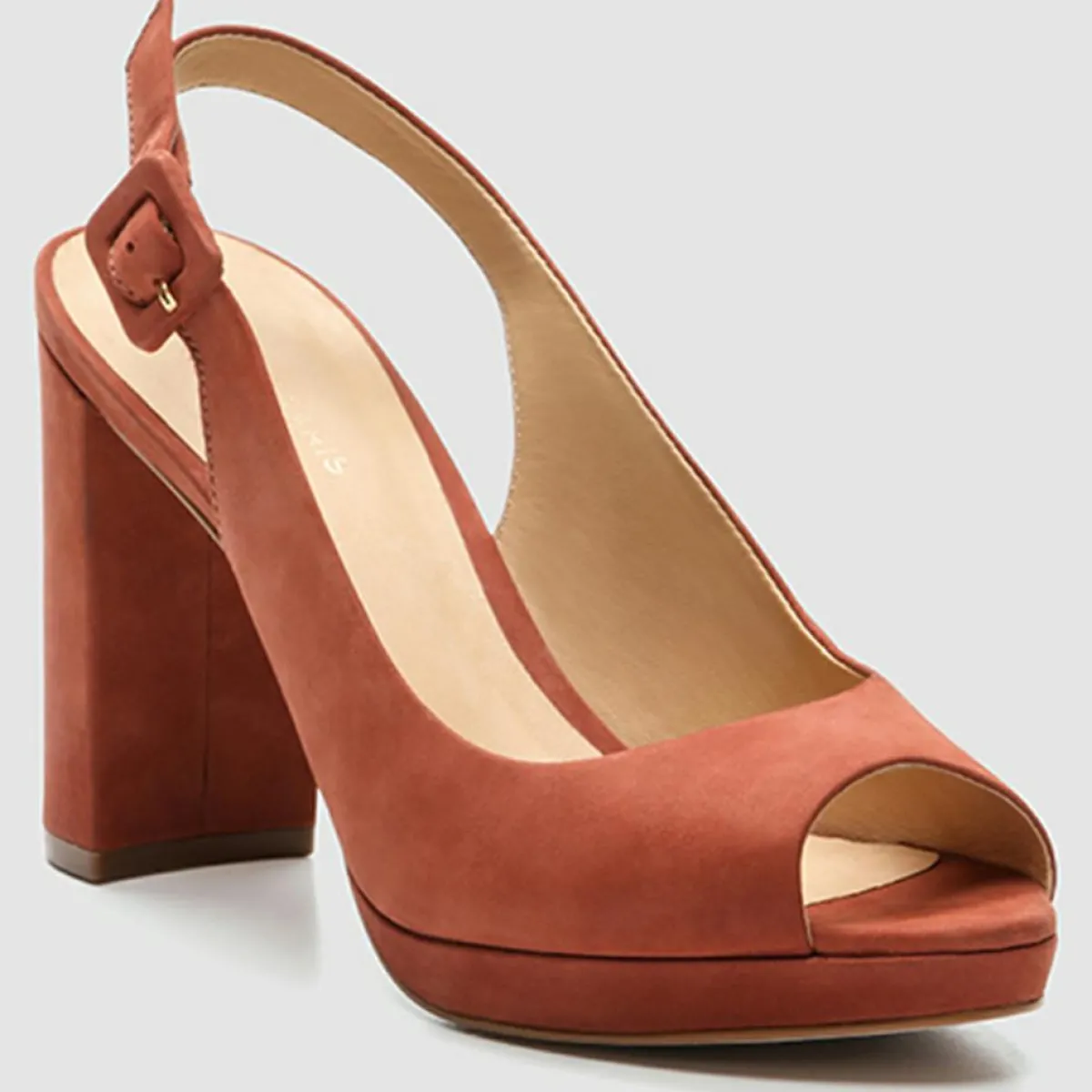 Cosmoparis Escarpins|Slingback en Velours de Cuir Lija vieux rose - Talon 9 cm