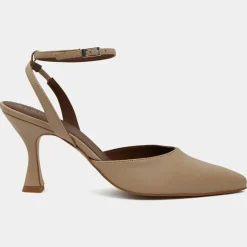 Alohas Escarpins|Slingbacks en Cuir Cinderella beiges - Talon 7,5 cm