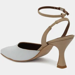 Alohas Escarpins|Slingbacks en Cuir Cinderella beiges - Talon 7,5 cm