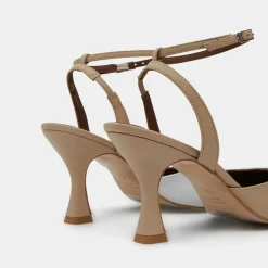 Alohas Escarpins|Slingbacks en Cuir Cinderella beiges - Talon 7,5 cm
