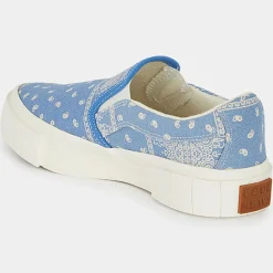 Good News Baskets|Slip On en Coton Bio Juno bleu/blanc
