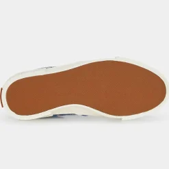 Good News Baskets|Slip On en Coton Bio Juno bleu/blanc