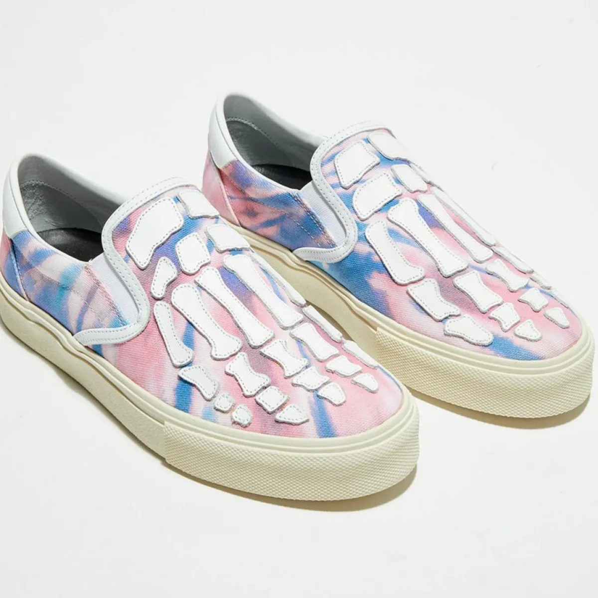 Amiri Baskets|Slip On en Cuir & Textile Tie Dye multicolores