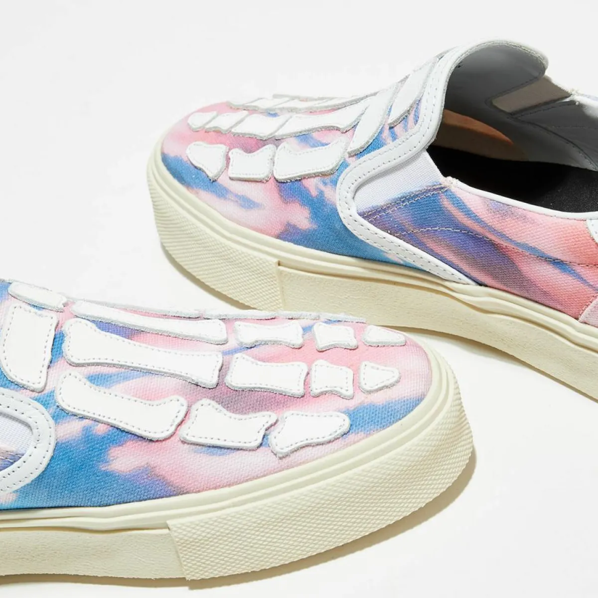 Amiri Baskets|Slip On en Cuir & Textile Tie Dye multicolores