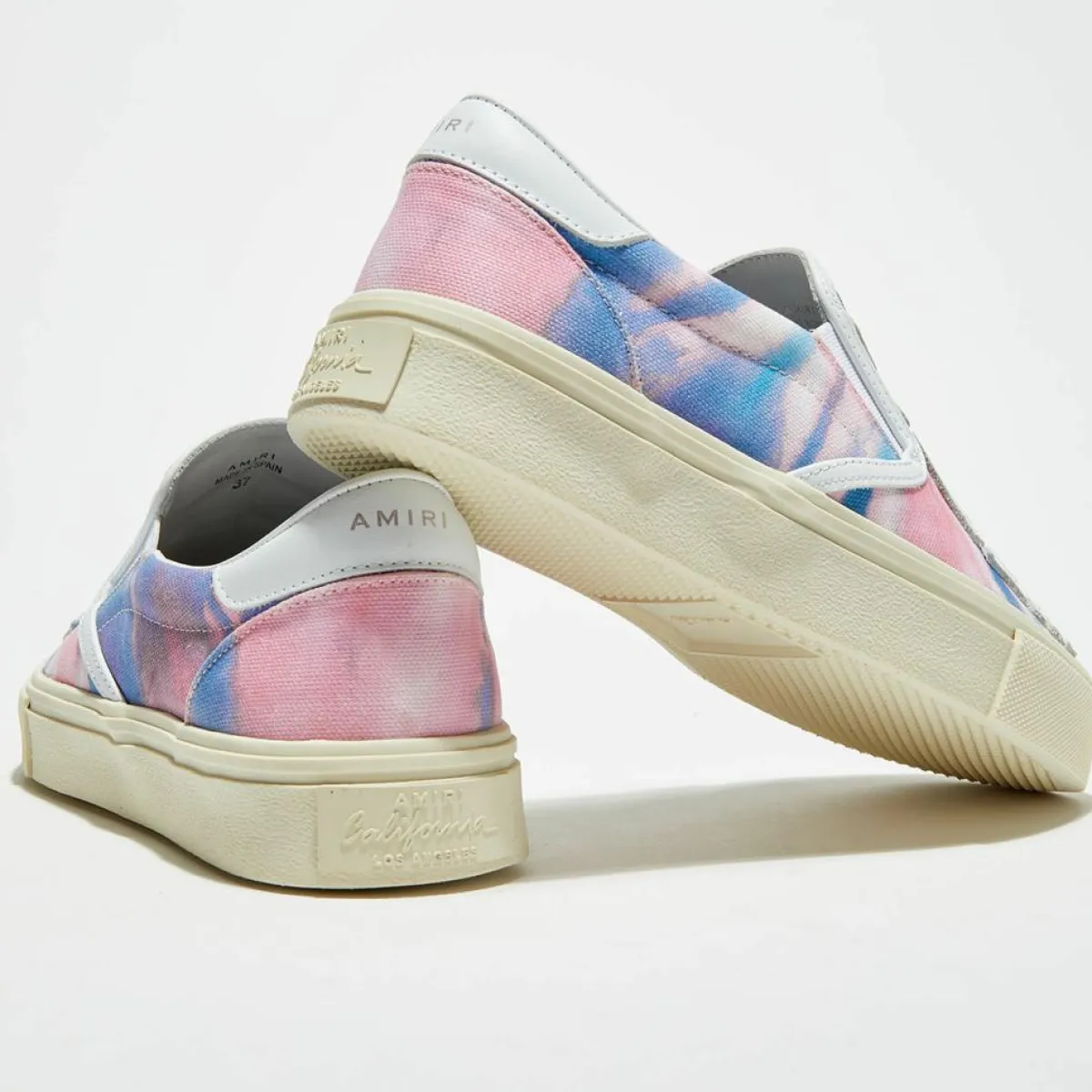 Amiri Baskets|Slip On en Cuir & Textile Tie Dye multicolores