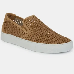 Zespa Baskets|Slip-On en Velours de Cuir Laura beige foncé