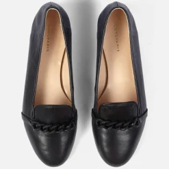 Cosmoparis Mocassins|Slippers en Cuir Rouma à chaine noires