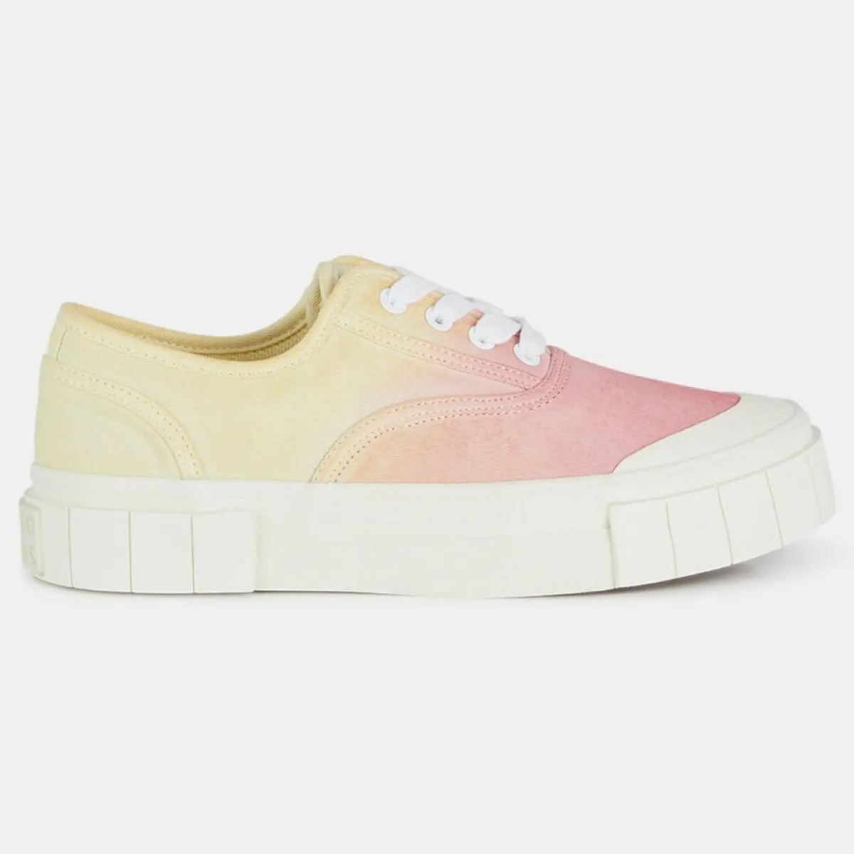 Good News Baskets|Sneakers en Coton Bio Gnace tie & dye jaune/rose