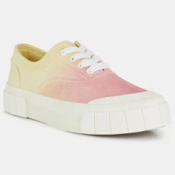 Good News Baskets|Sneakers en Coton Bio Gnace tie & dye jaune/rose