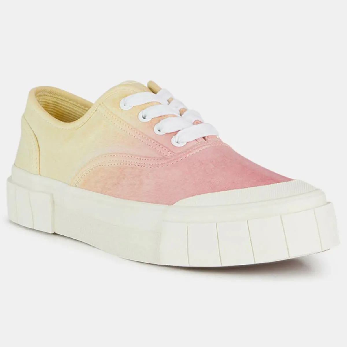 Good News Baskets|Sneakers en Coton Bio Gnace tie & dye jaune/rose