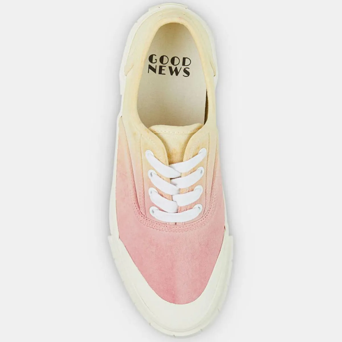 Good News Baskets|Sneakers en Coton Bio Gnace tie & dye jaune/rose
