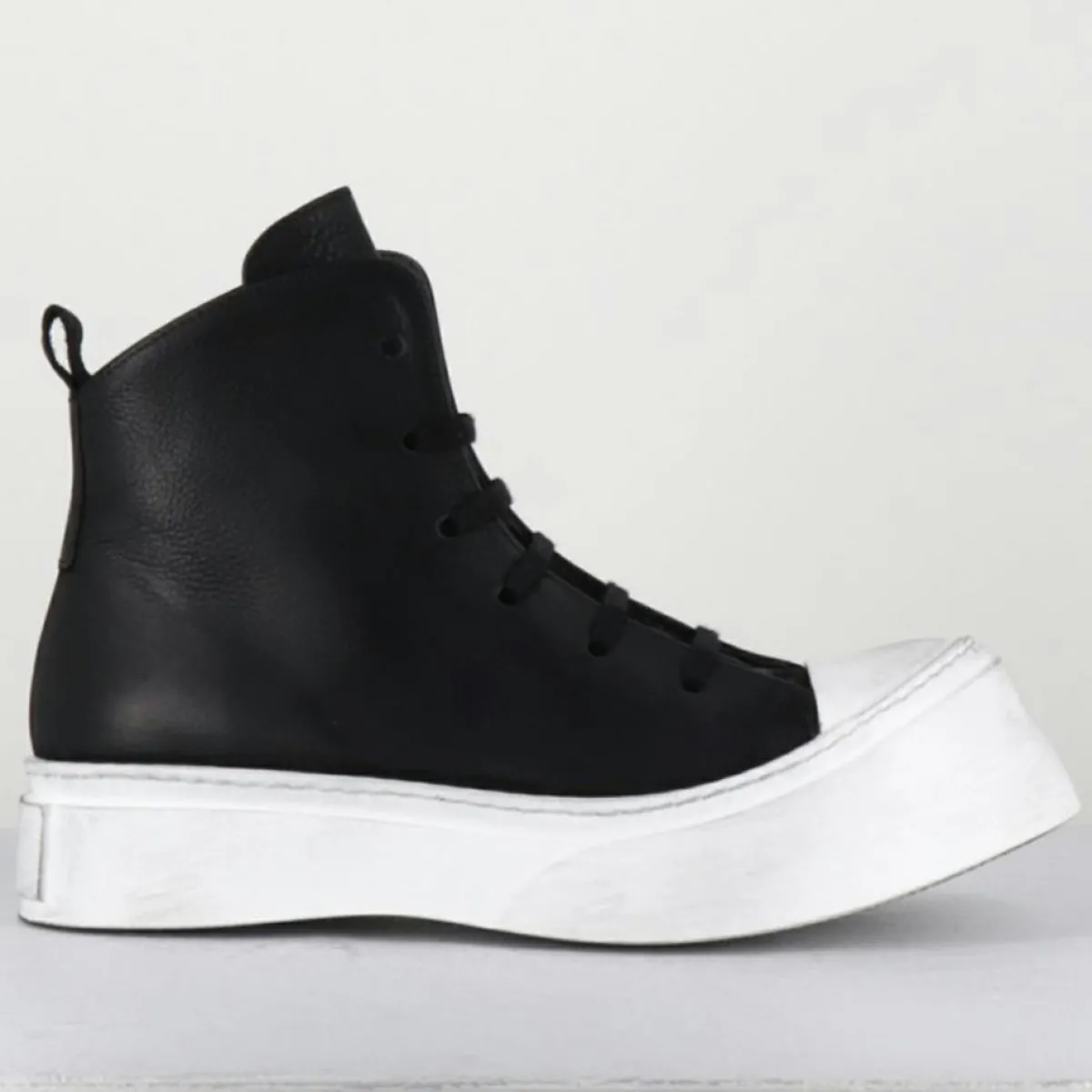 Lofina Baskets|Sneakers en Cuir 3543 noires - Talon : 5cm