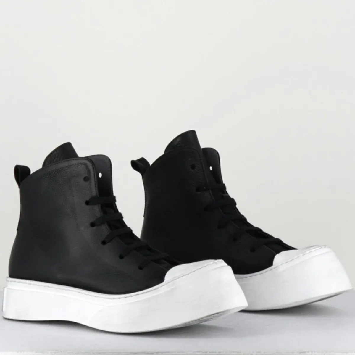 Lofina Baskets|Sneakers en Cuir 3543 noires - Talon : 5cm