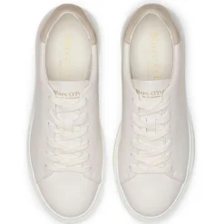 Marc O'Polo Baskets|Sneakers en Cuir à Semelle Epaisse écrues