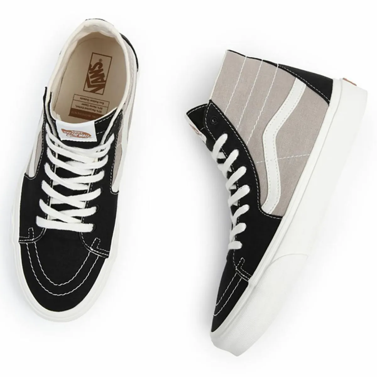 Vans Baskets|Sneakers en Cuir & Textile SK8-Hi Tapered noir/gris