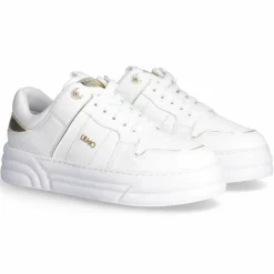 Liu-Jo Baskets|Sneakers en Cuir Cleo blanc/doré/noir