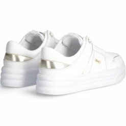Liu-Jo Baskets|Sneakers en Cuir Cleo blanc/doré/noir