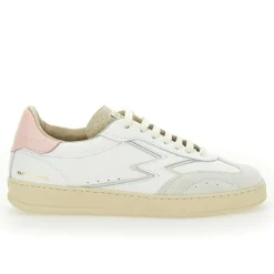 Moa Concept Baskets|Sneakers en cuir Club blanc/rose