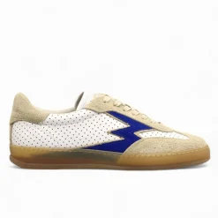 Moa Concept Baskets|Sneakers en cuir Club blanc/bleu
