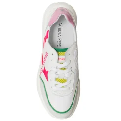 Patrizia Pepe Baskets|Sneakers en Cuir Costa blanc/rose