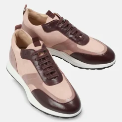 Minelli Baskets|Sneakers en Cuir et Velours de Cuir Lola blush