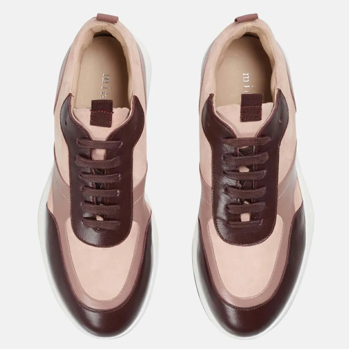 Minelli Baskets|Sneakers en Cuir et Velours de Cuir Lola blush