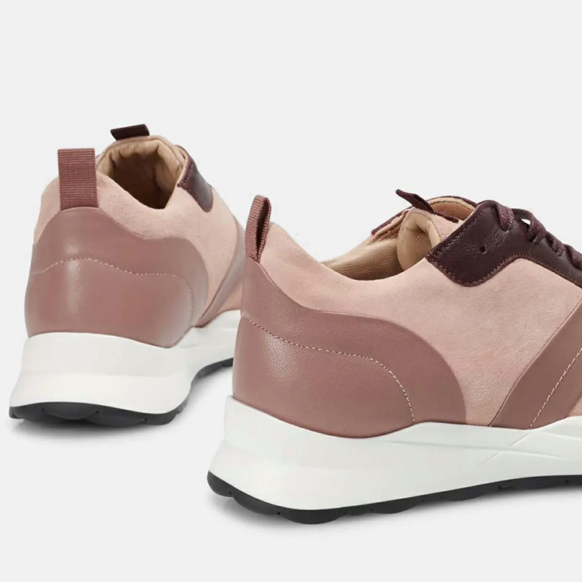 Minelli Baskets|Sneakers en Cuir et Velours de Cuir Lola blush