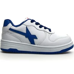 W6YZ Baskets|Sneakers en Cuir Gazo bleu/blanc