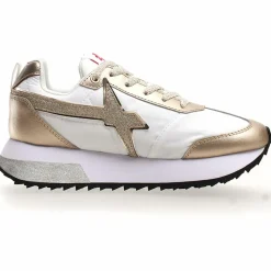 W6YZ Baskets|Sneakers en Cuir Kis blanc/doré
