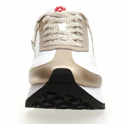 W6YZ Baskets|Sneakers en Cuir Kis blanc/doré