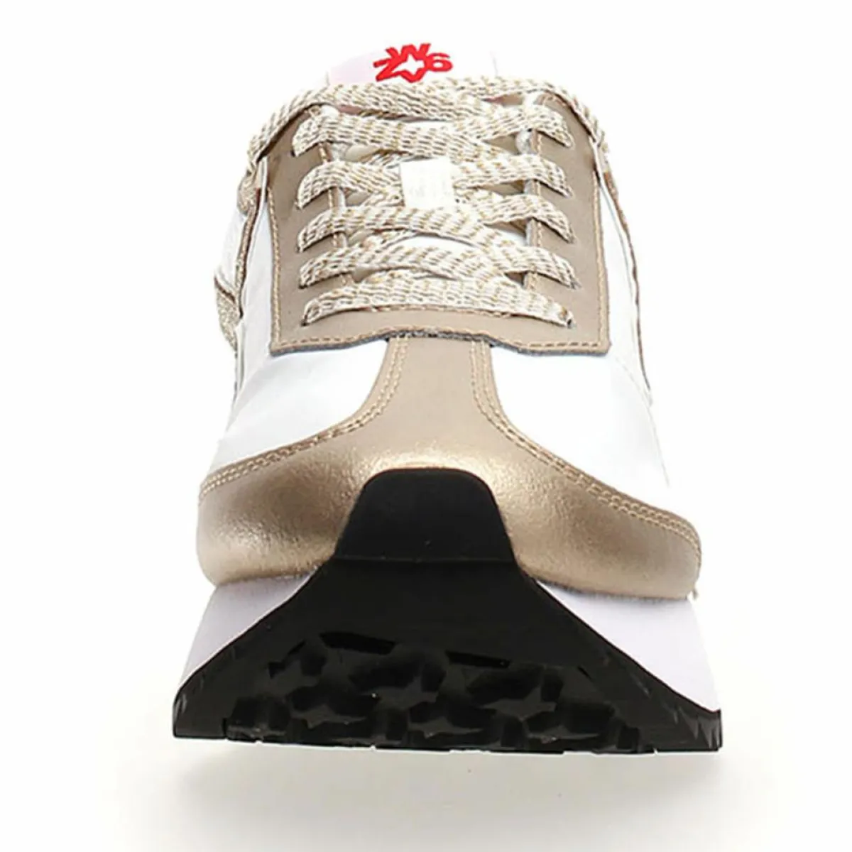 W6YZ Baskets|Sneakers en Cuir Kis blanc/doré