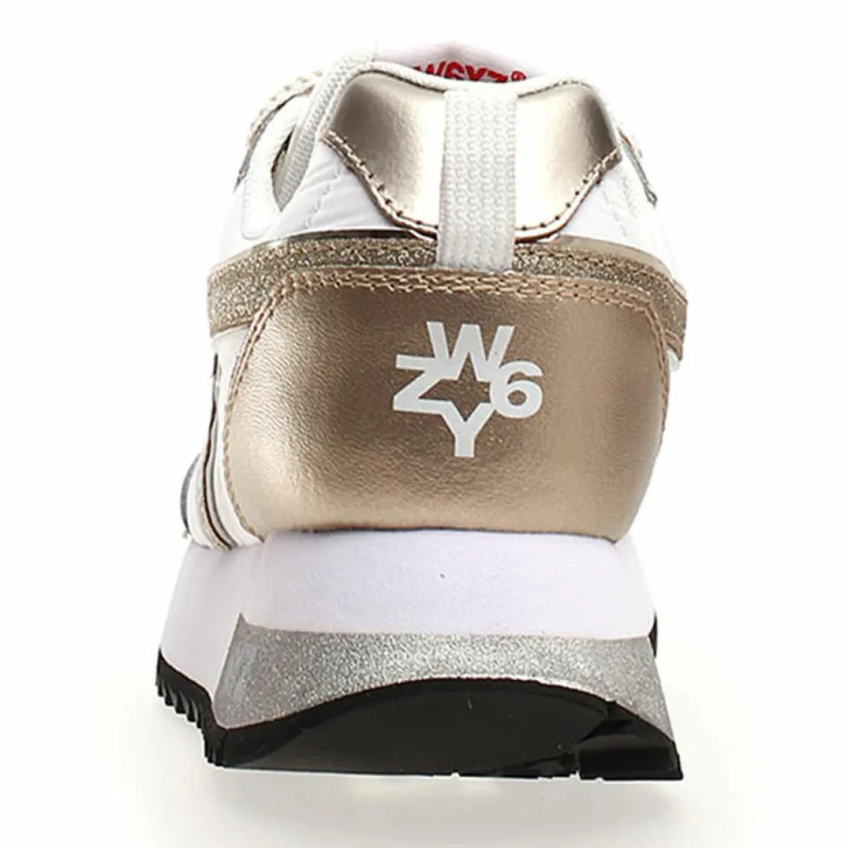 W6YZ Baskets|Sneakers en Cuir Kis blanc/doré