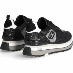 Liu-Jo Baskets|Sneakers en Cuir Louise noires/gris